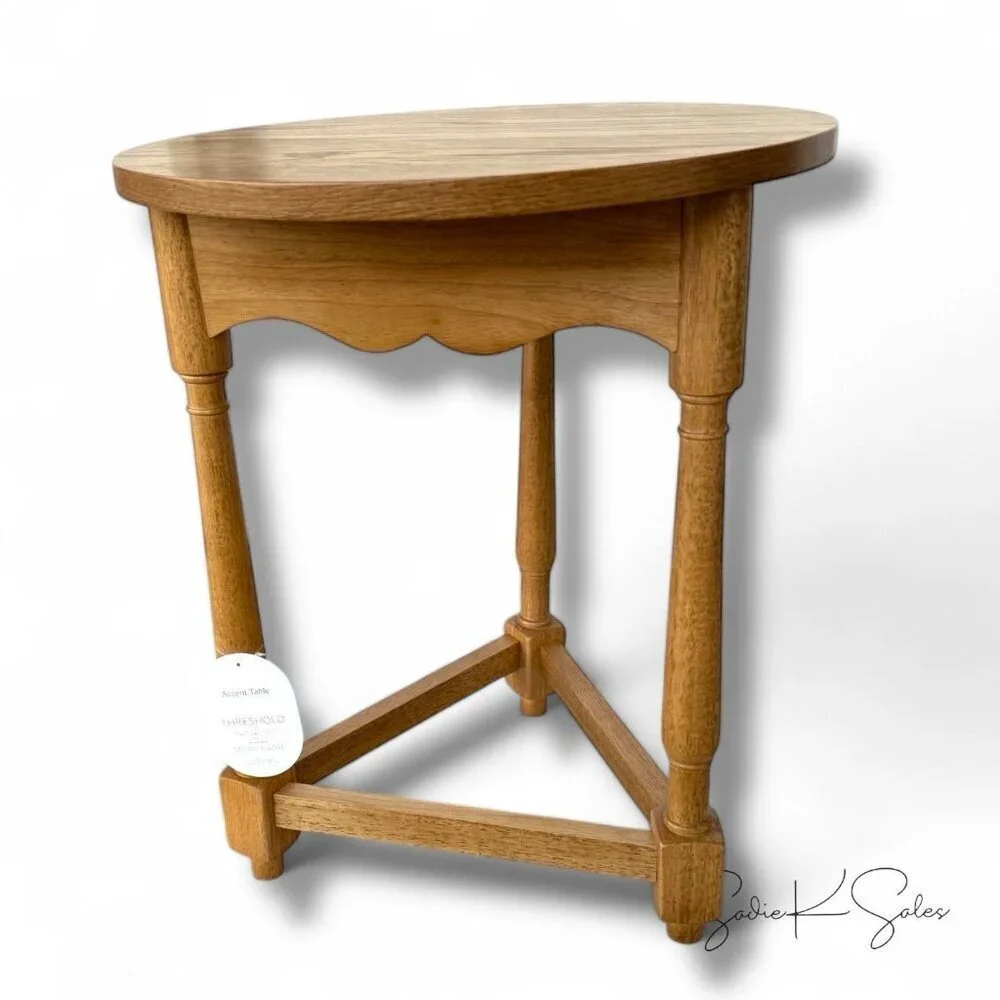 Scalloped Accent Table Light Oak -‎ Threshold Studio McGee - Target 2025 NIB